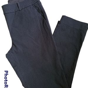 Talbots Hampshire Ankle Pant Black/White Size 10